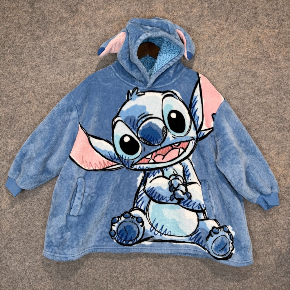 Lilo & & Stich Disney Oversized Blanket Plush Hoodie Graphic Womens One Size